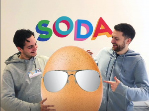 Oliver de Montfalcon, pictured left, is a marketing creative at tech startup Soda.