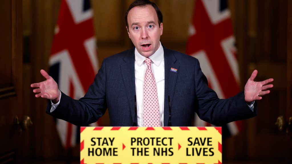 Britain's Health Secretary Matt Hancock